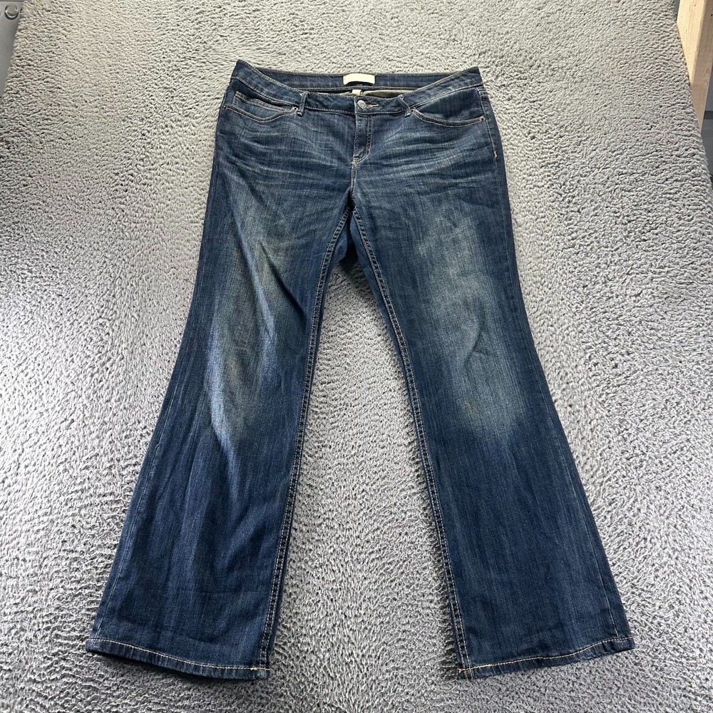 Banana Republic Jeans Womens 12 Blue Cotton Denim Bootcut Faded Stretch Workwear - Picture 1 of 11